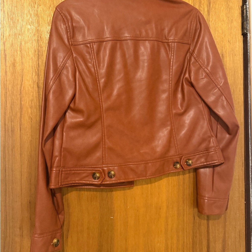 Bagatelle Rust brown Leather Jacket size small - Picture 4 of 4